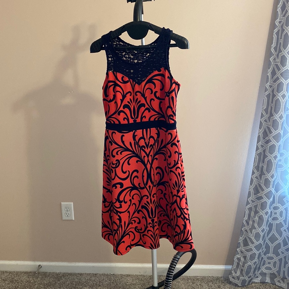 Red Pattern Dress